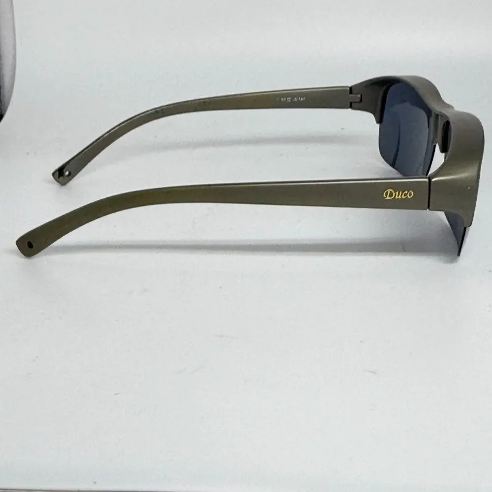 DUCO Sunglasses Mens Size 68 Gray‎ Wrap H18719